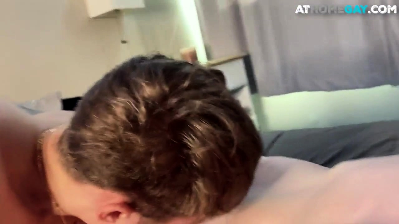 Blond stud bareback banged by BF at home