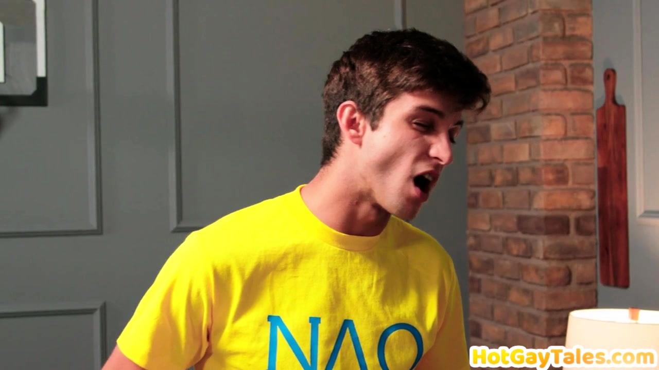 Skinny hairy stud barebacked by BFs cock