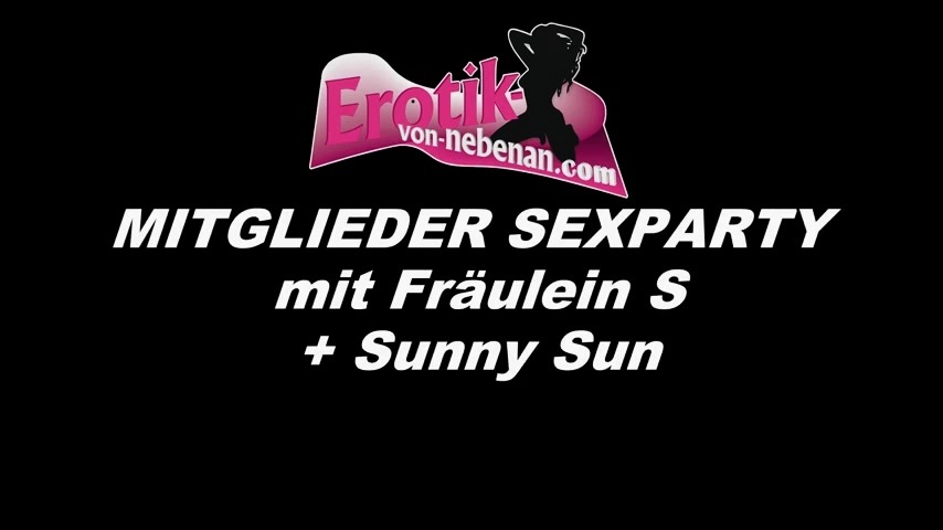 Pussy filling in German creampie gangbang