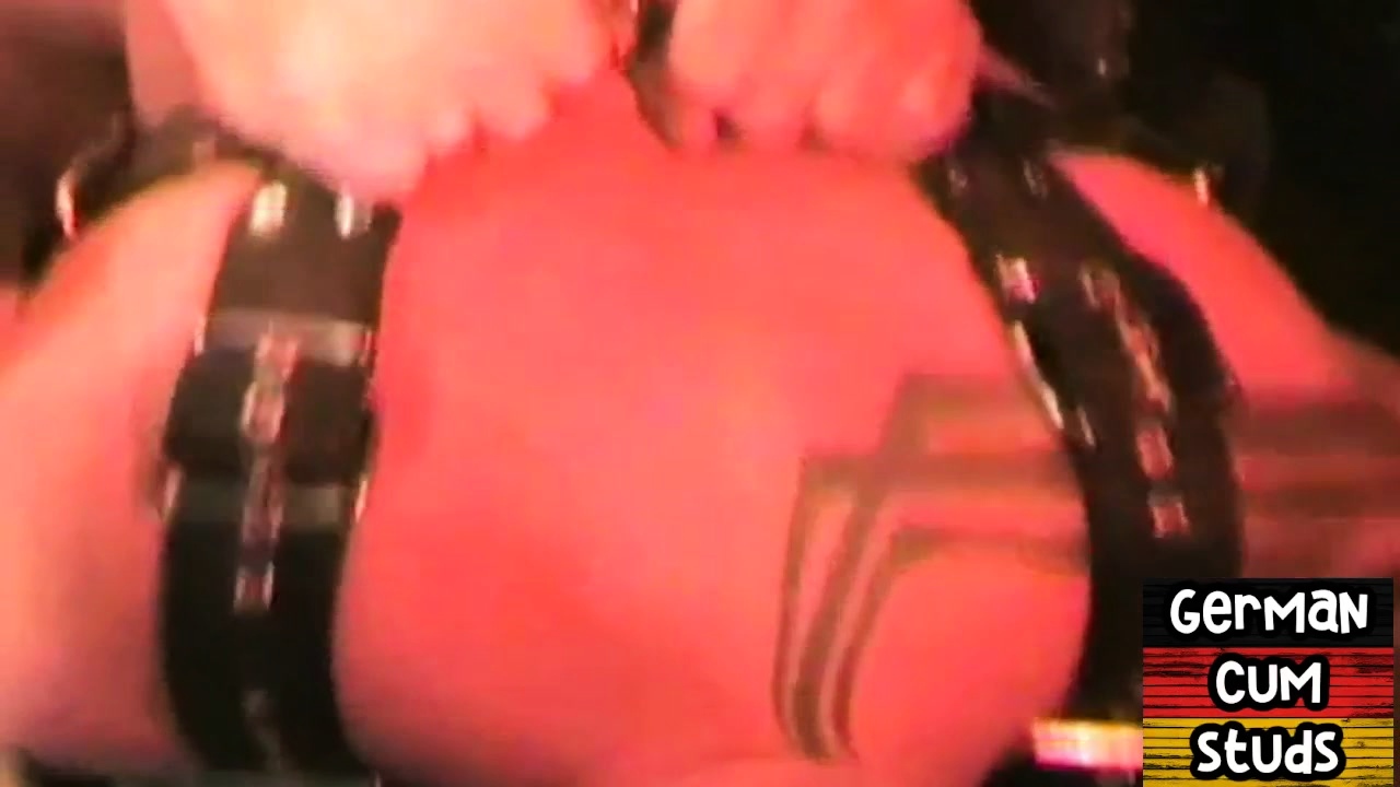 German gay assfingered in sling orgy