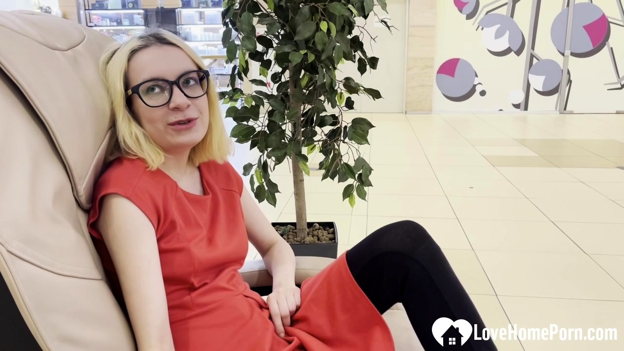 Blonde teacher gives a blowjob before fucking