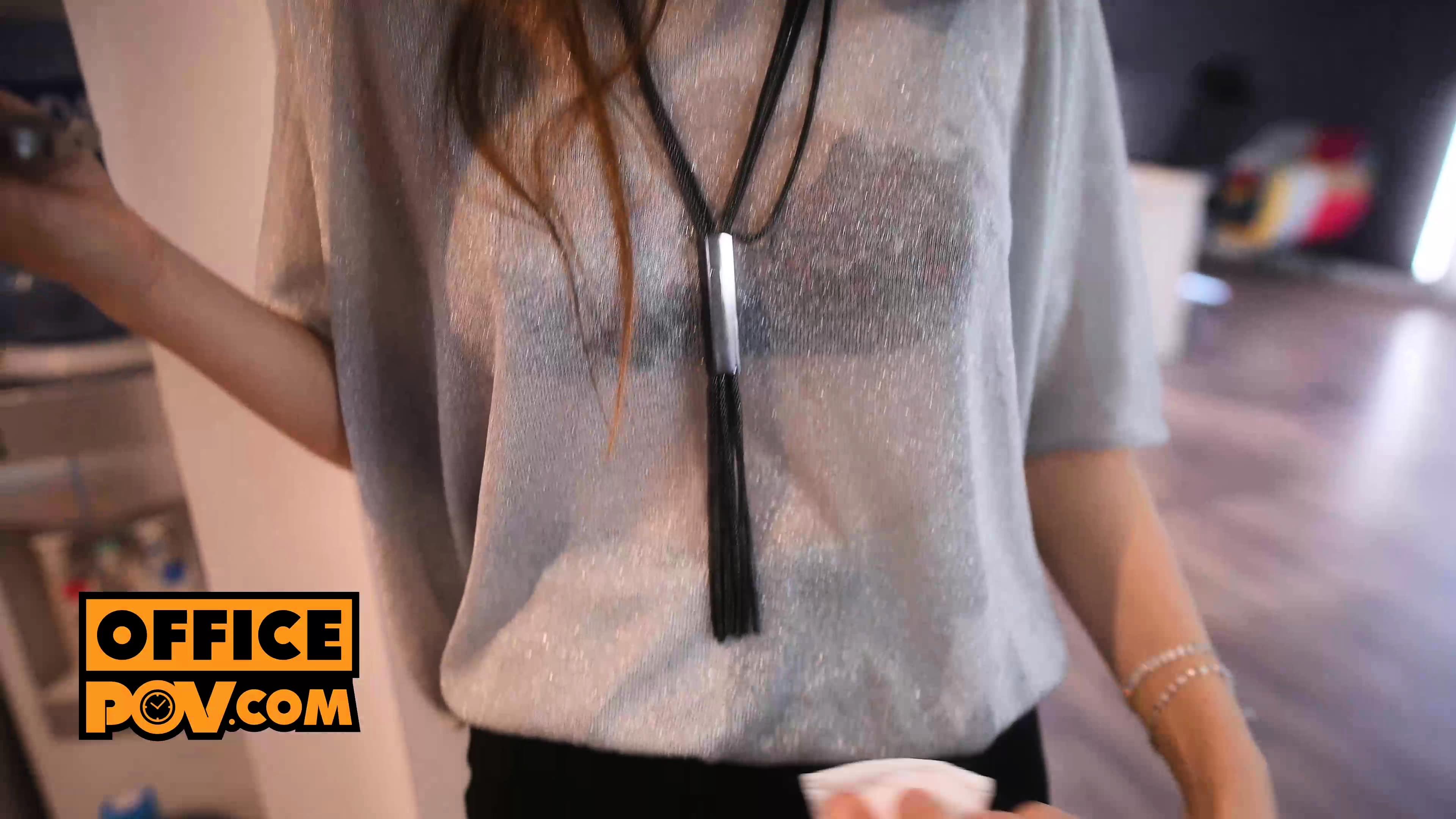 Screwing horny office slut Princess Alice in POV