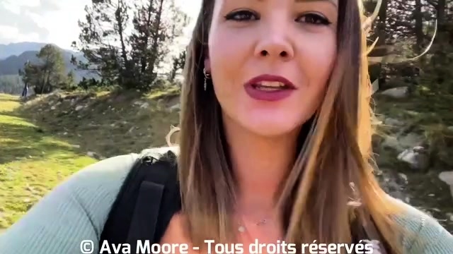 Brunette wife with big boobs gives blowjob