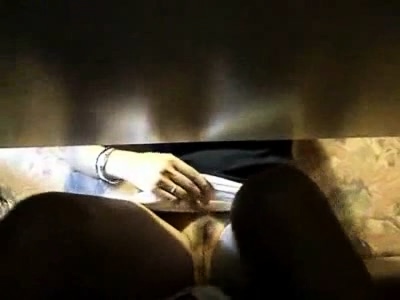 Pantyless asian blows and swallows in a restaurant