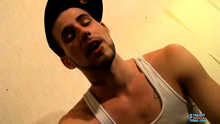 Straight Thug Nolan Looks Badass While Tugging His Hard Cock