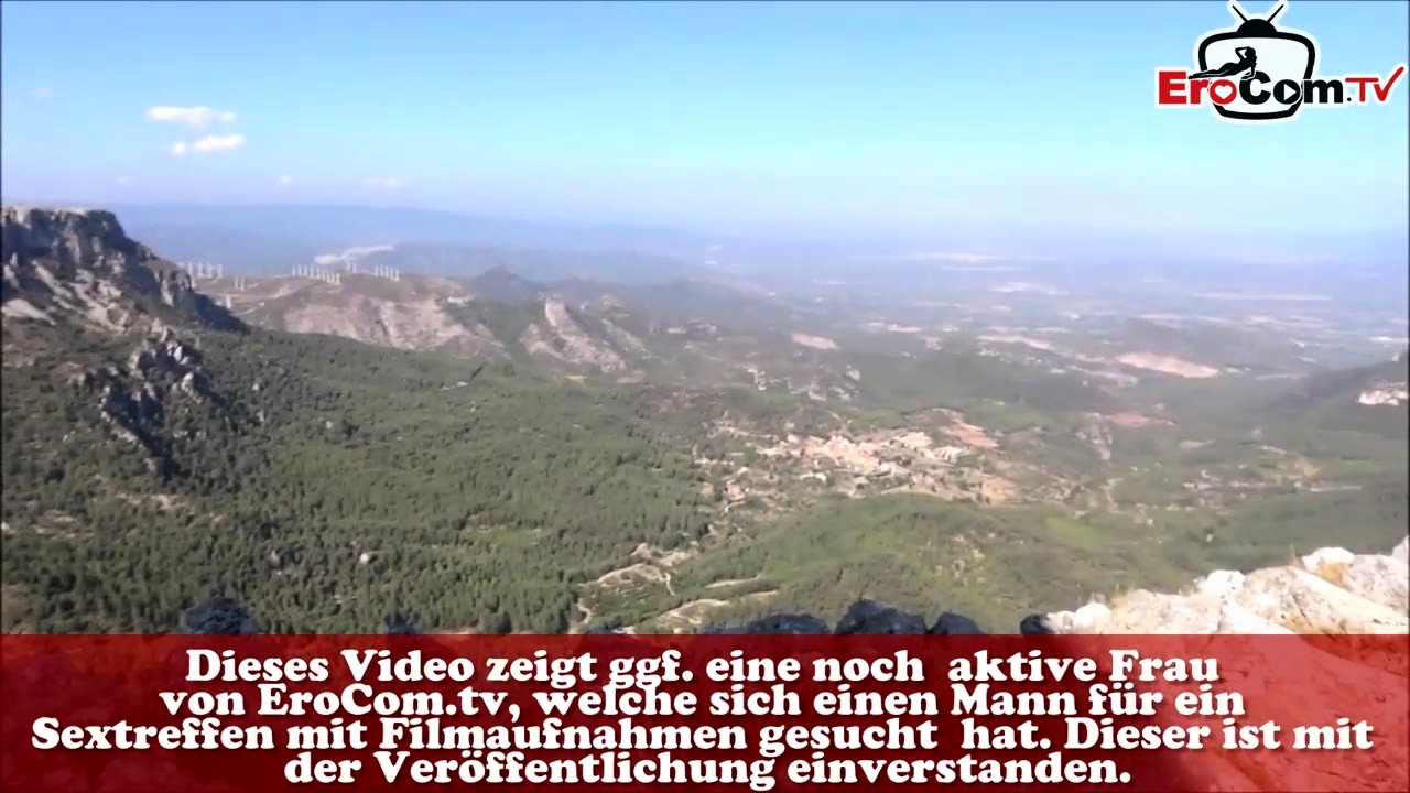 German tourist shoots porn in Spain POV sex