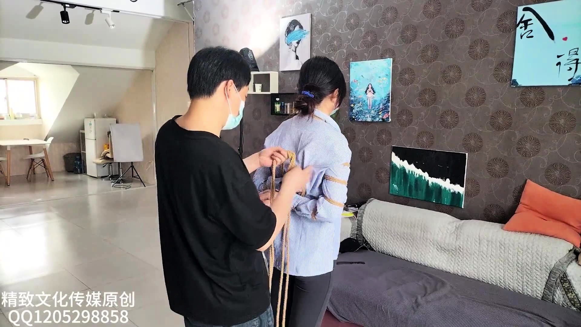 Chinese girl first time bondage