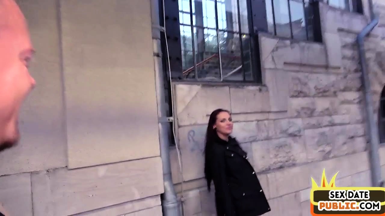 Busty German fucked outdoor in public