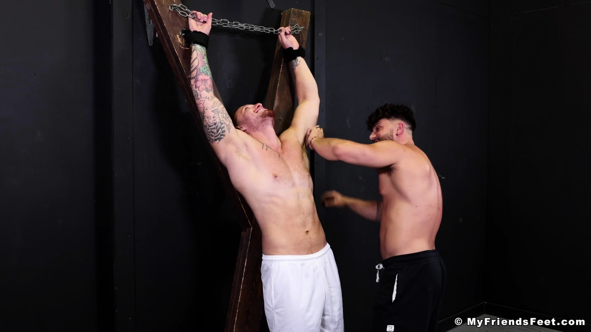 Strapped Jeremiah Cruze Laughs As Heath Halo Tickles Him