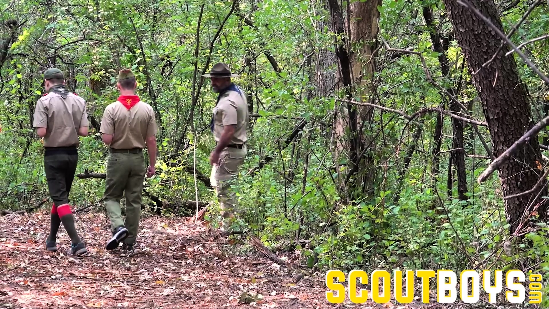 Dirty Troop leader barebacks twink scout