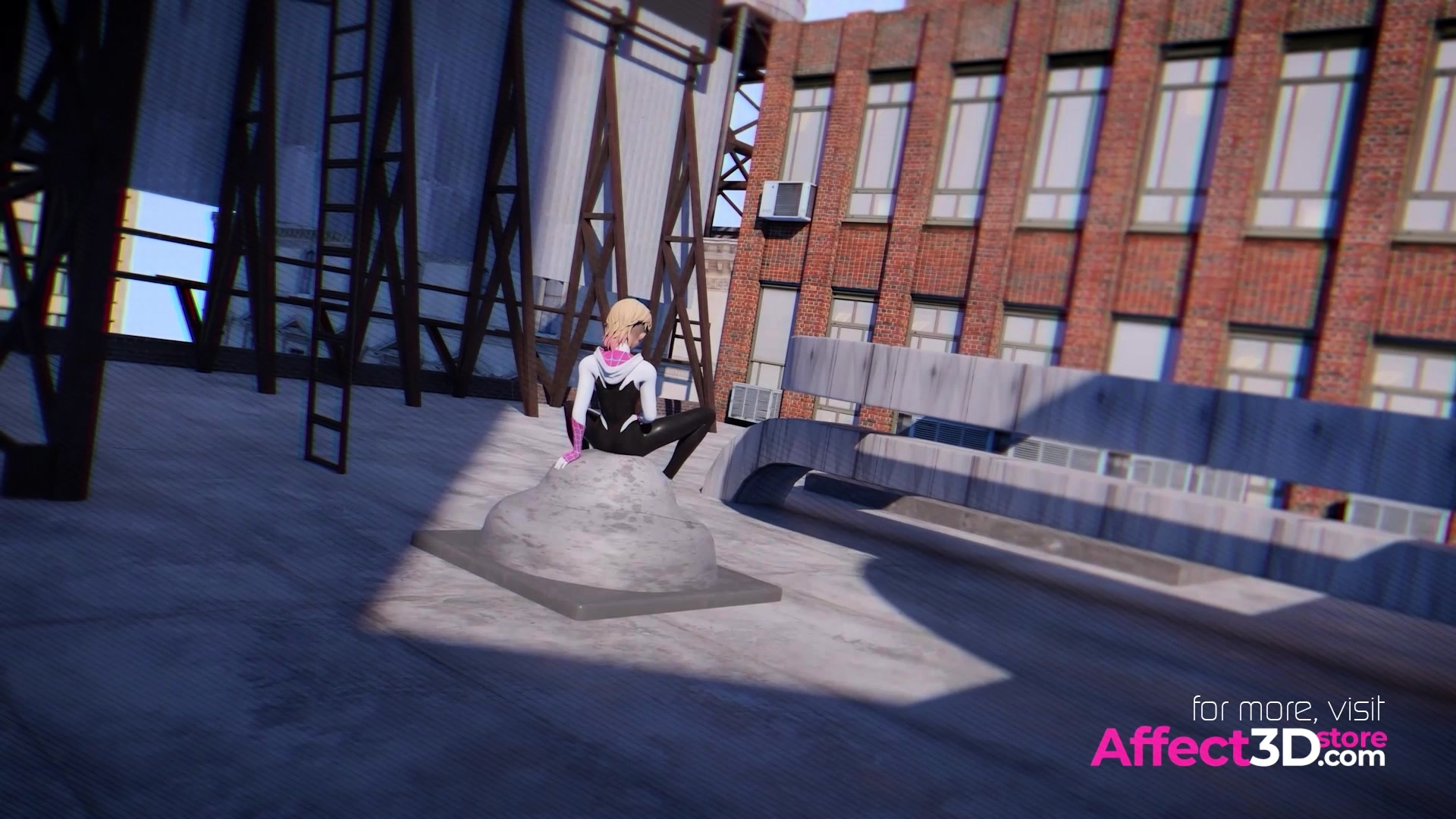 In Spider's Web 3D Animation Superhero Porn