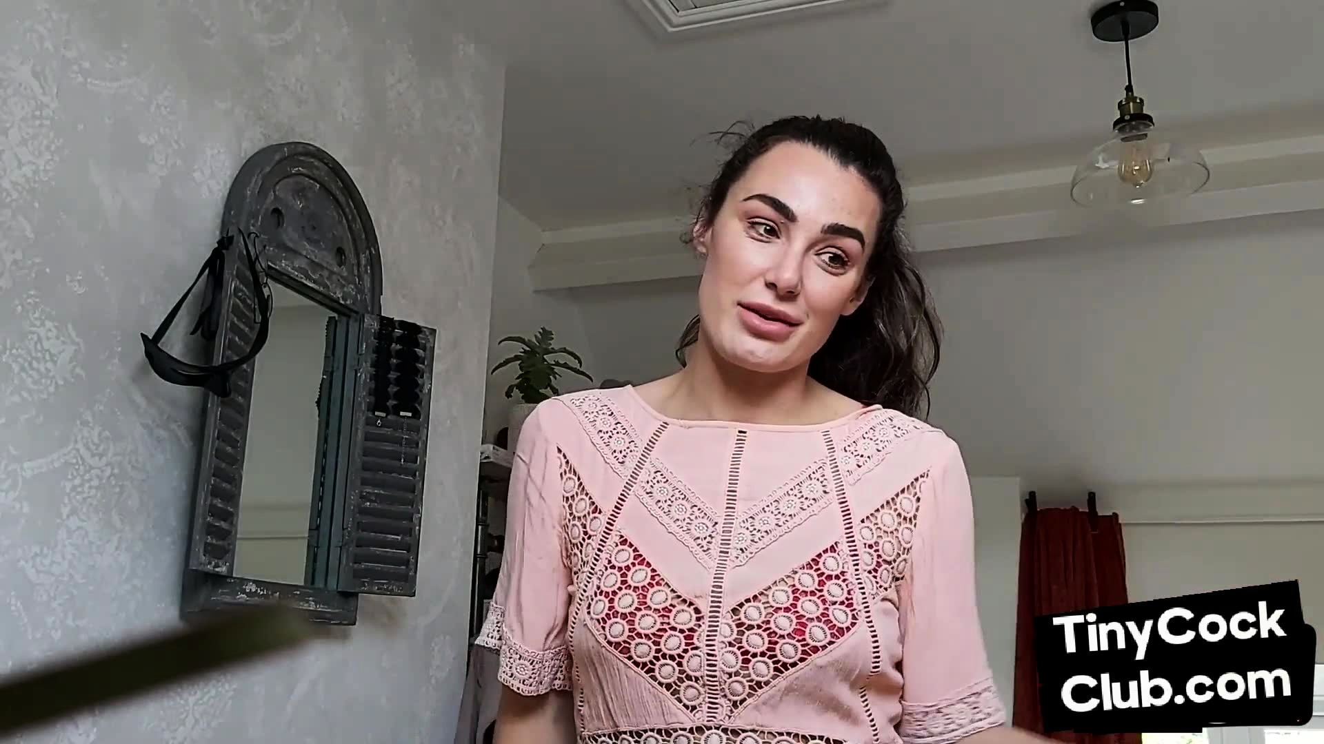 Femdom SPH babe gives JOI at her home