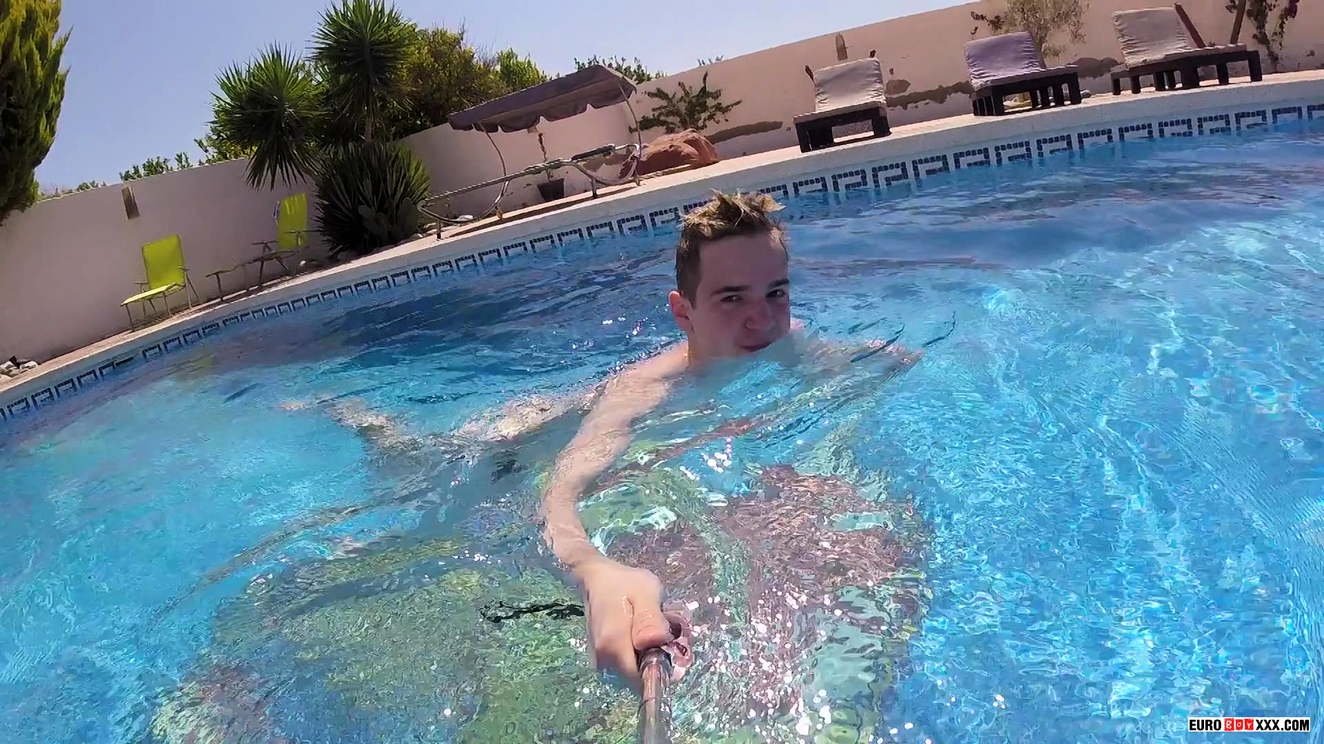 Hot Taylor Blaze Films Himself Jacking Off By The Pool