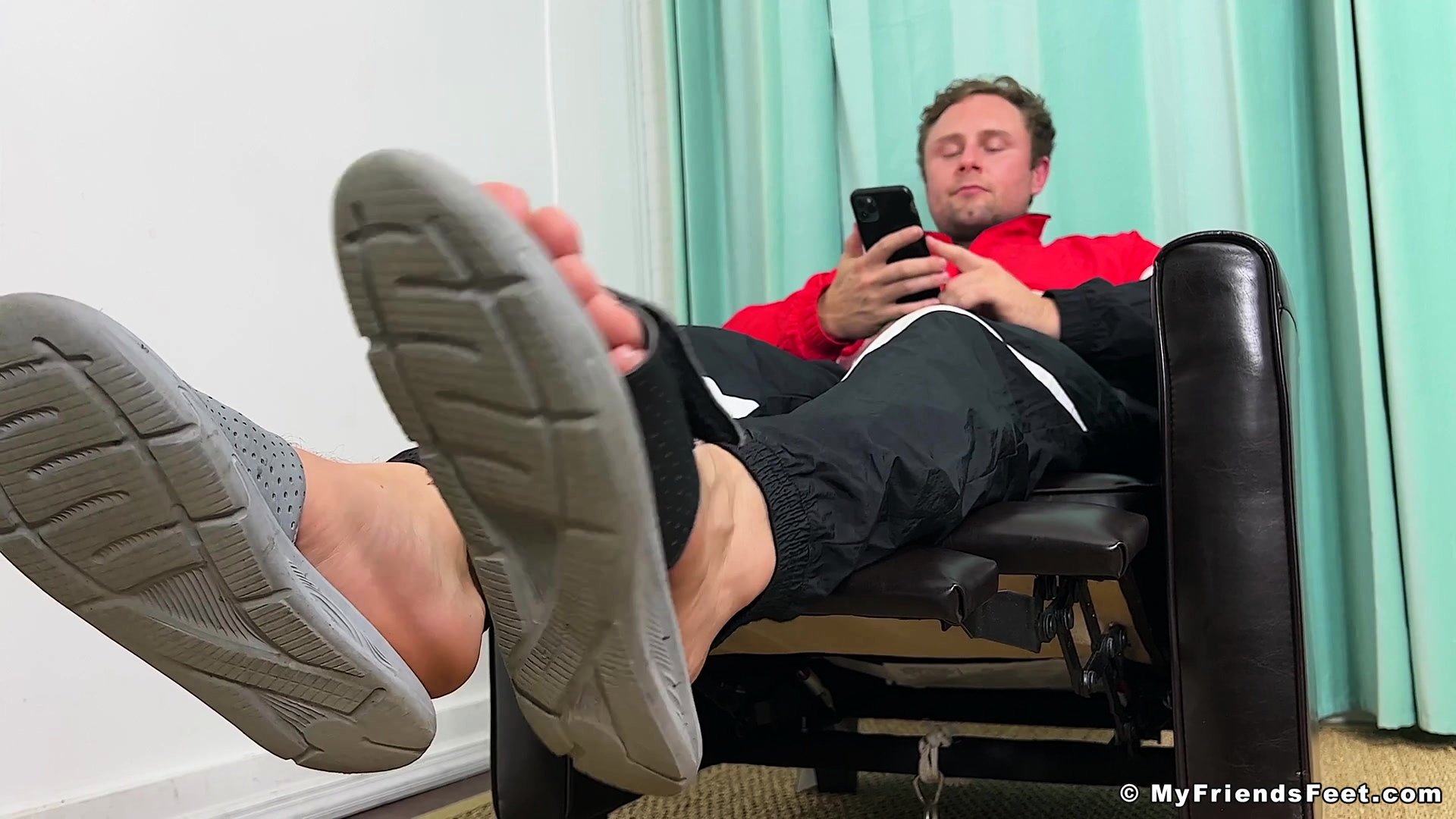 Clay T Displays His Size 13 Feet And Muscular Body