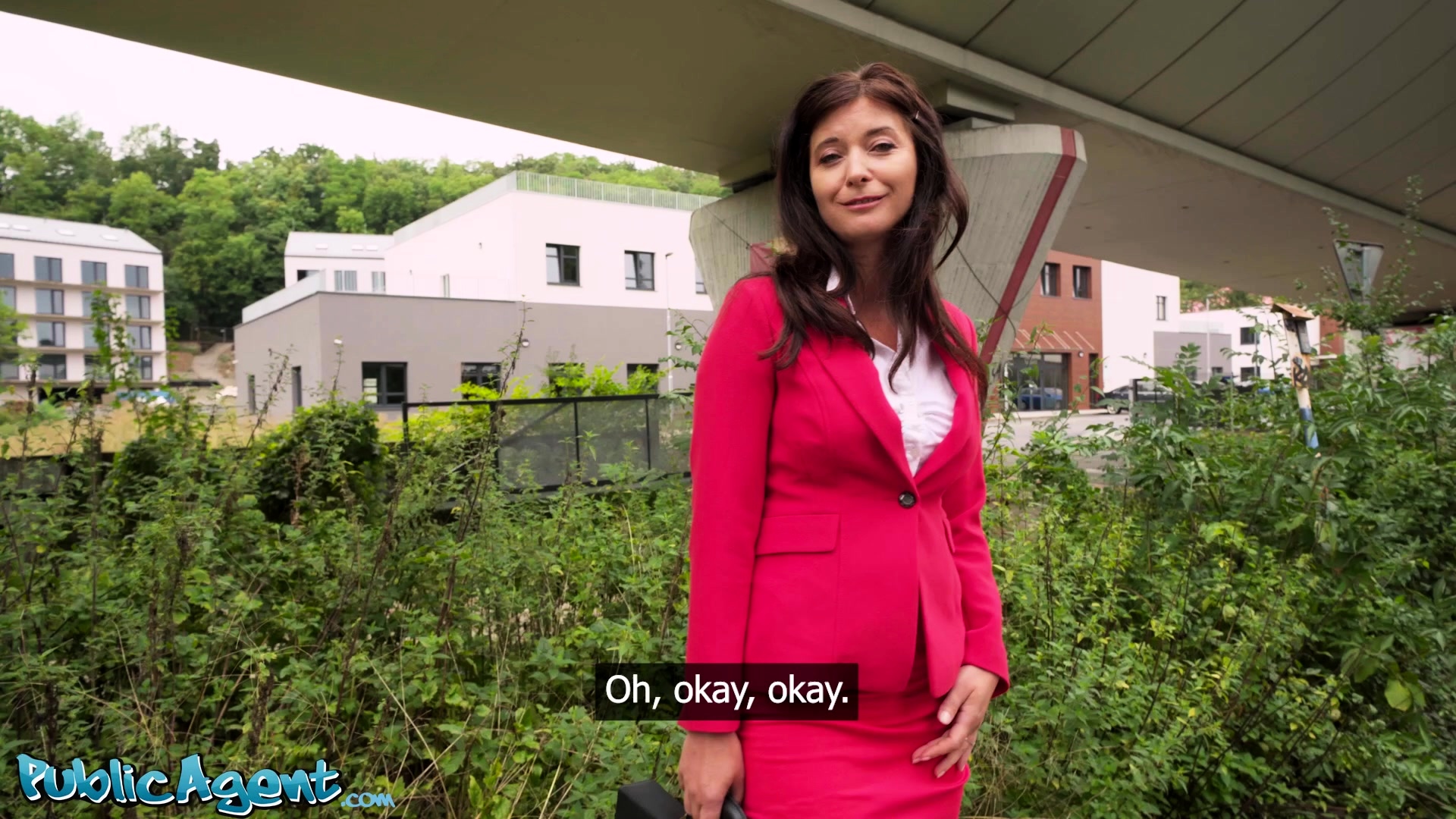 Public Agent Polish MILF POV blowjob caught in public