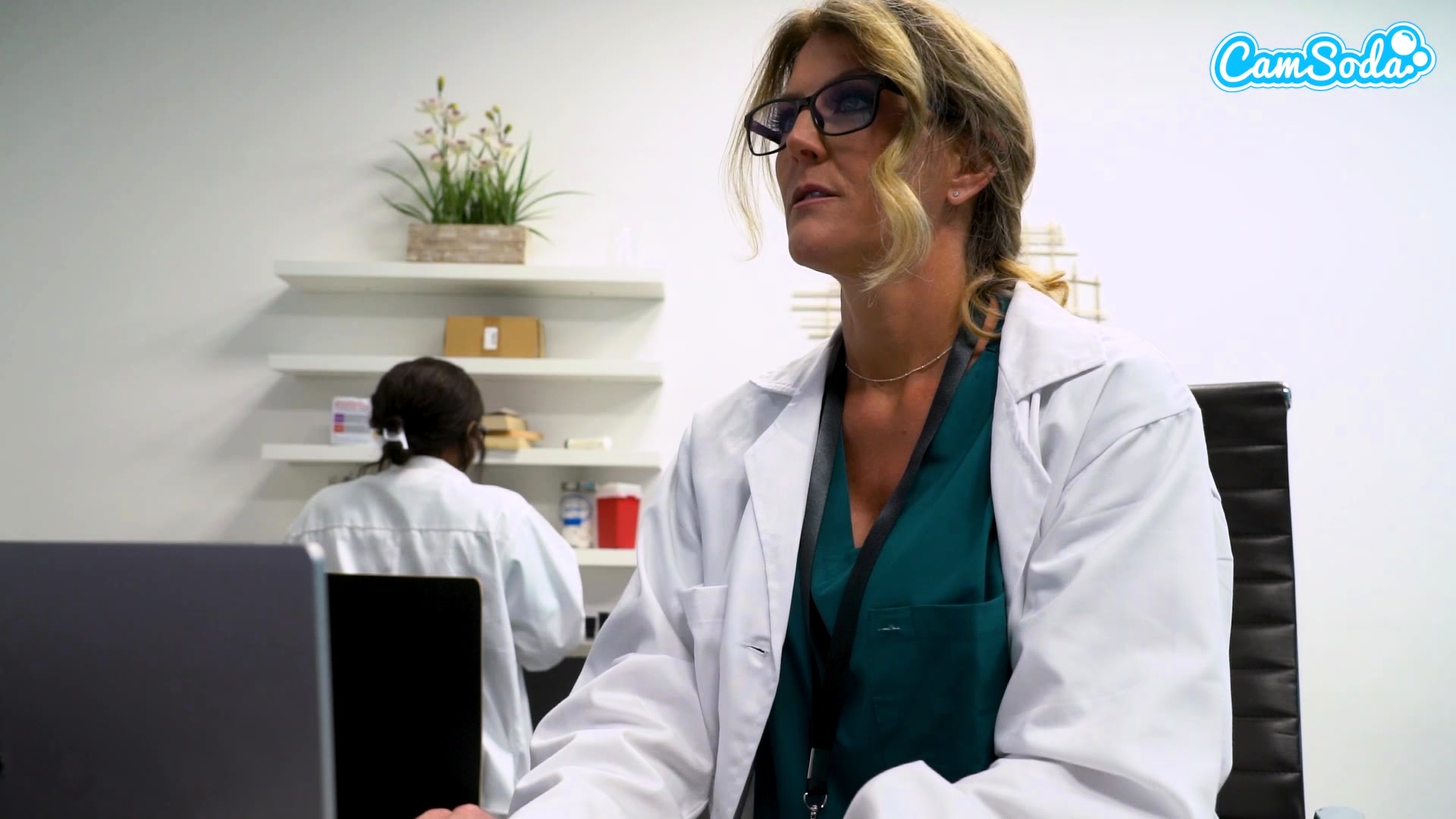 Camsoda busty nurse masturbates