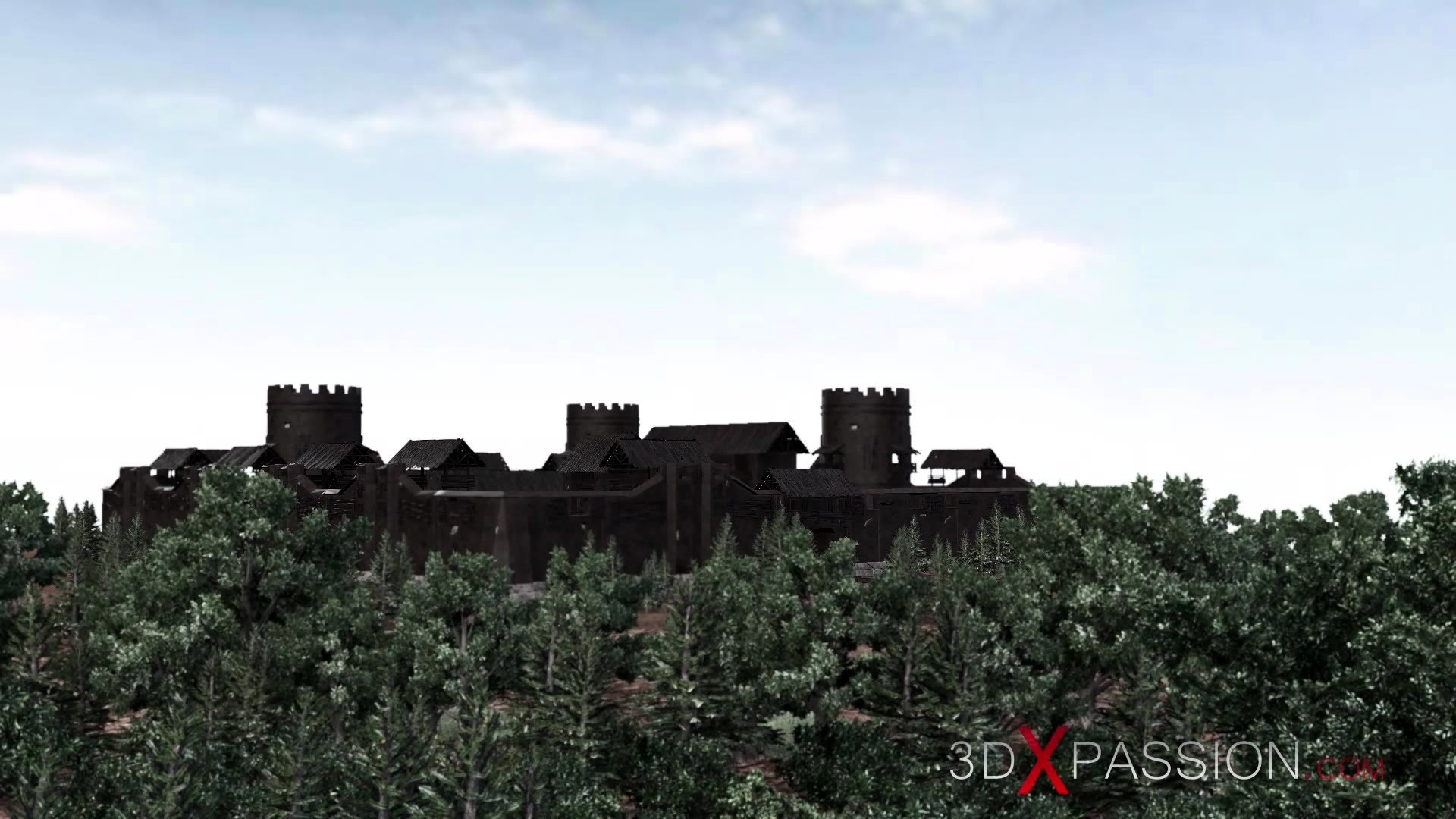 Sexy hot futa fucks hard busty hottie in the medieval castle