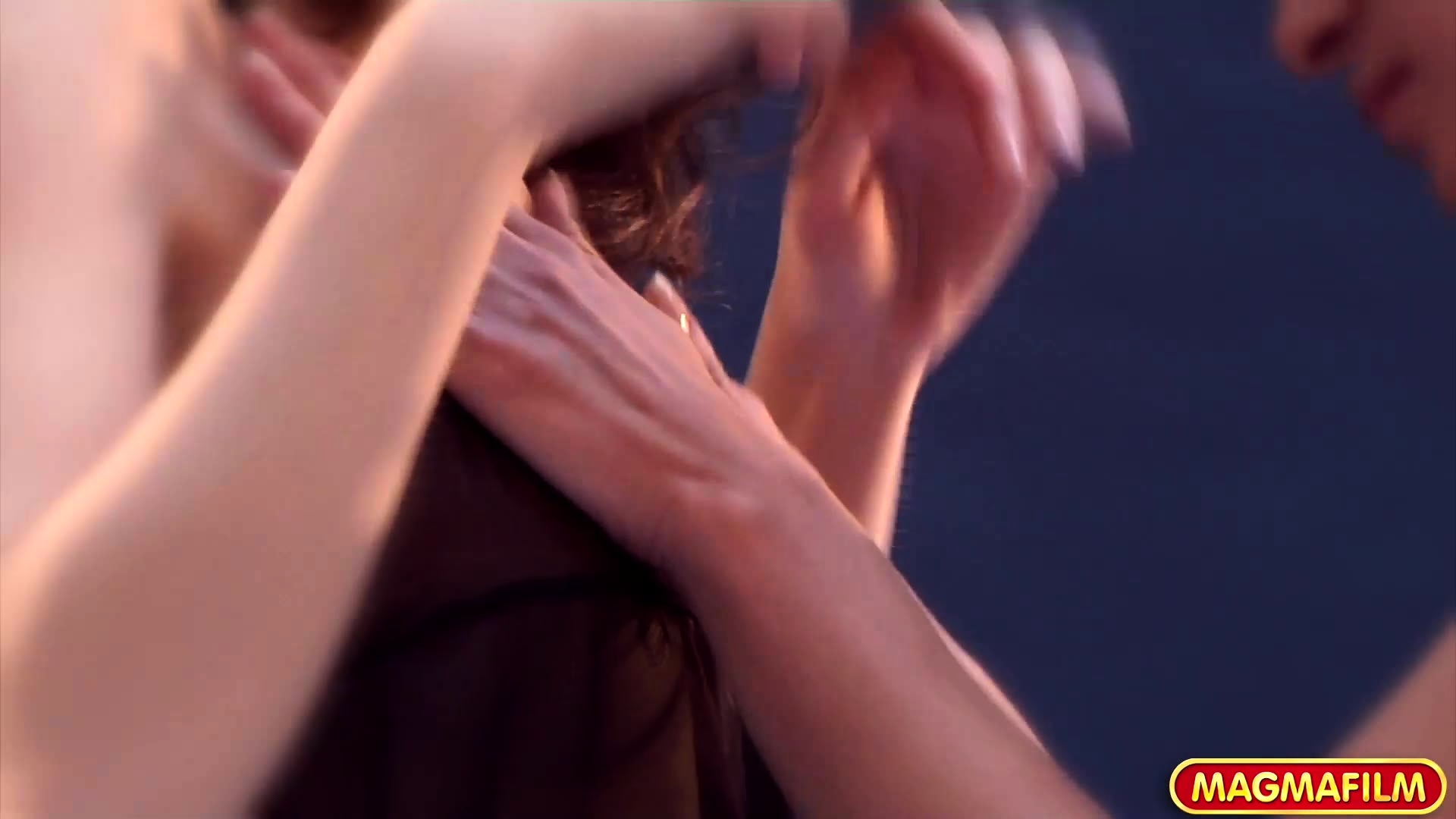 Sexy lesbians making out