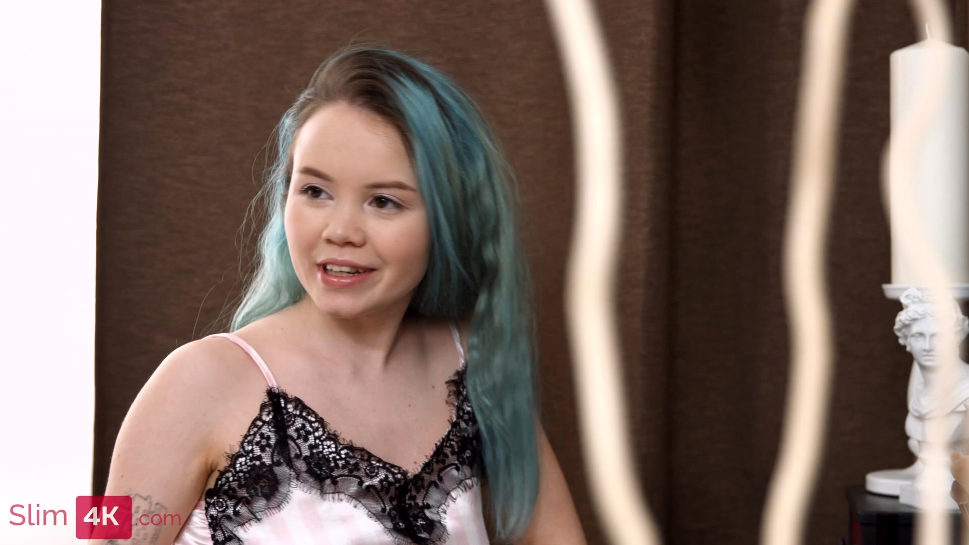 Babe with purple hair gets fucked by her boyfriend