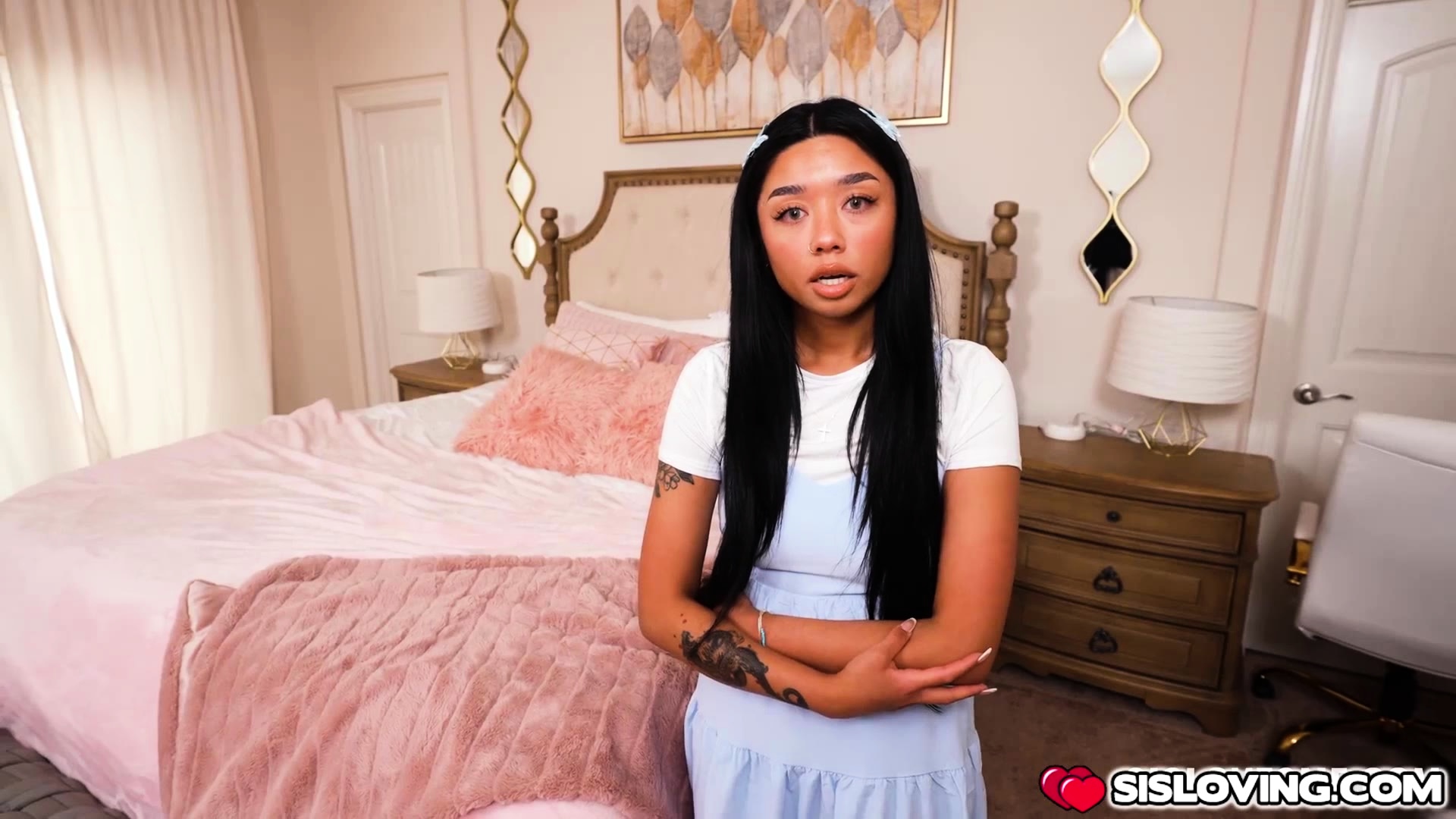 Gia Dibella learning how to give a proper blowjob