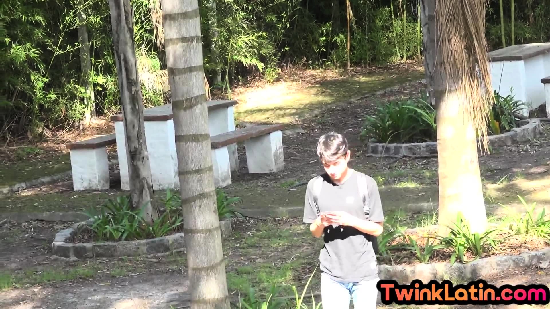 Real Latin twink gets marked outdoor