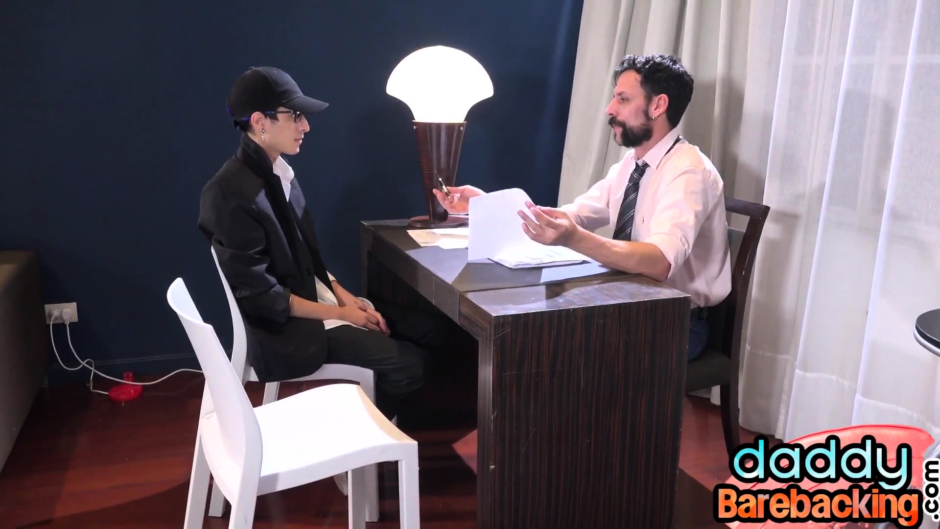 Tattooed DILF barebacks Latino twink