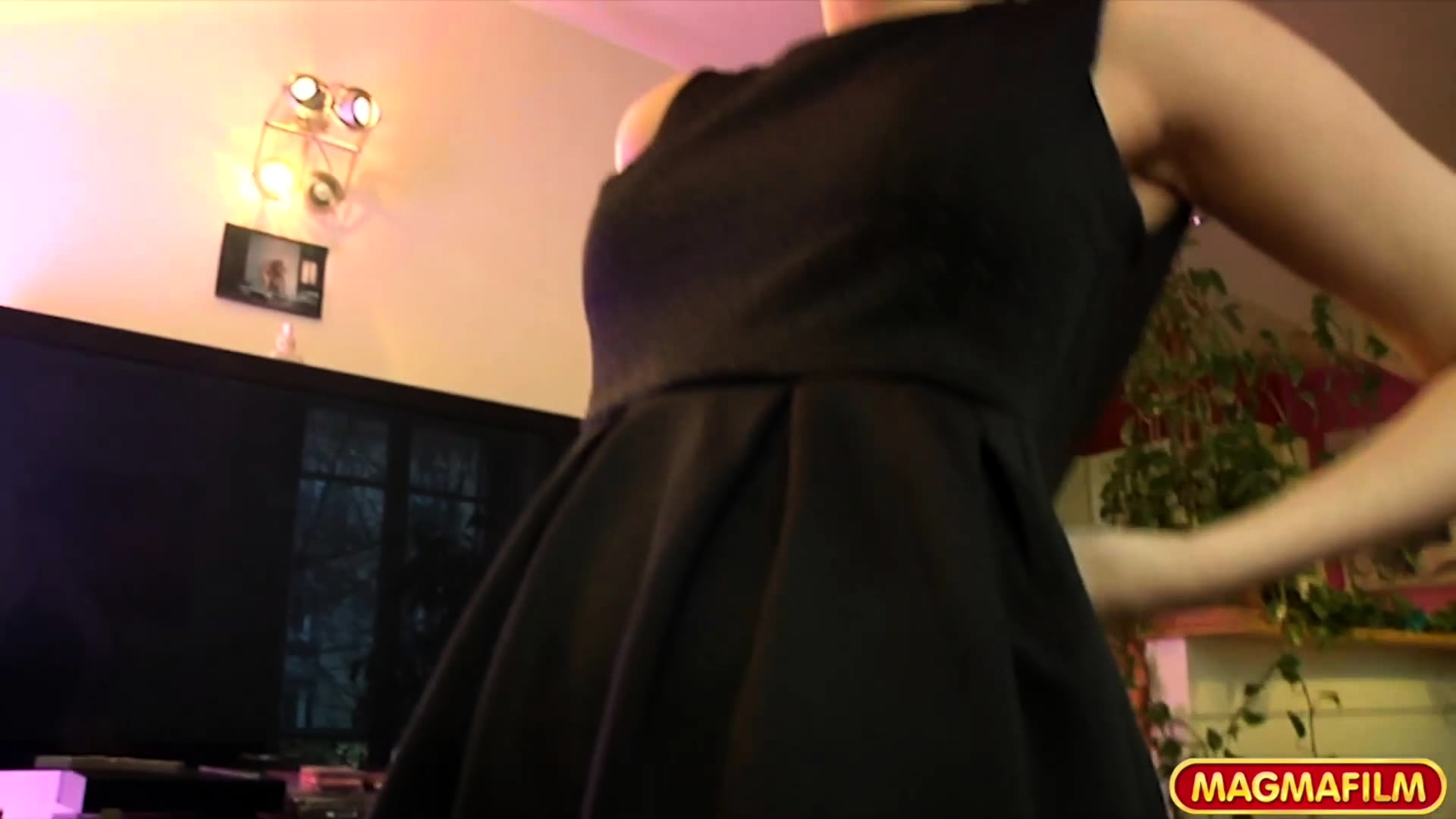 Stockinged cutie taking cock