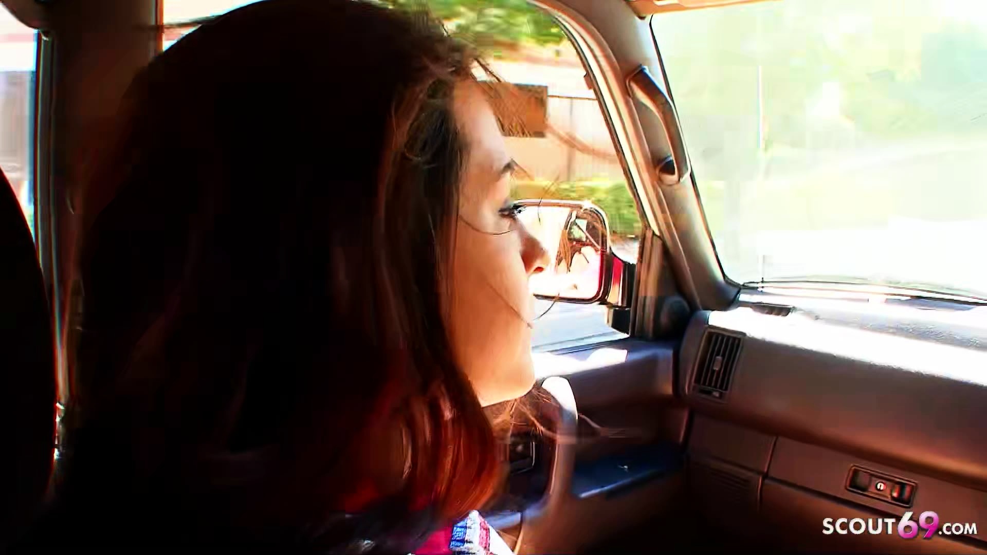 Freckled Redhead College Girl Pickup and talk to Fuck