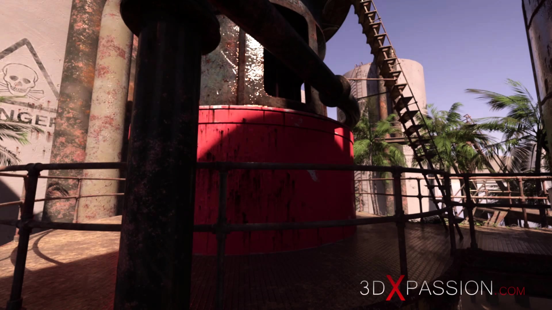 Hard anal fucking with redhead girl and futa with a big dick