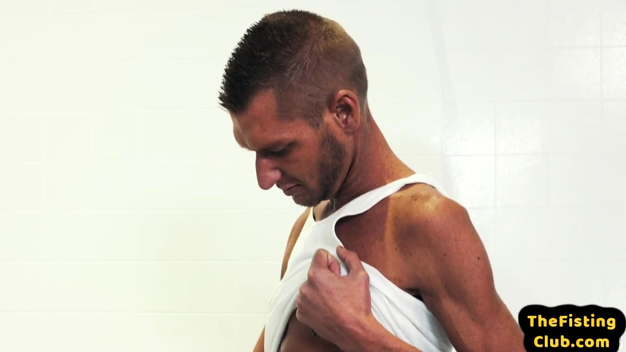 Skinny fisted gay foot fucked in ass