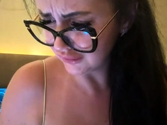 Cute curly brunette solo webcam masturbation