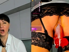 Stacked brunette goes solo toys and masturbation