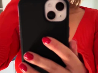 Curly Blonde Teen Records Solo Dildo Masturbation More at