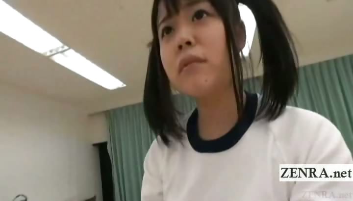 Subtitled Japanese schoolgirls gym class butt training