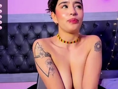 Amateur striptease and Solo masturbation