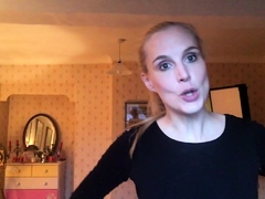 Fiery mature amateur busty blonde solo pussy toying