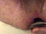 Big Glass Butt Plug Anal Gaping with a Twink