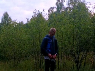Outdoor Twink Peeing in the Woods