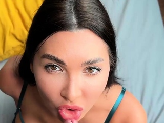 Step sibling fuckfest with cum in throat - her poon is the