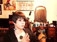 Short-Haired Crossdresser Cutie on Webcam