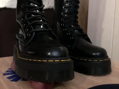 Dr Martens boots smashing slave balls on the Cockbox by
