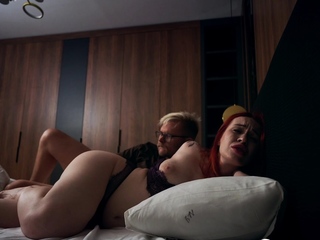 Redhead Stepmom Slips into My Bed and We Fuck All Night